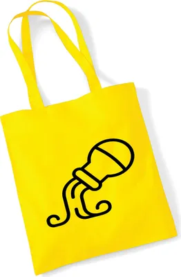 Produktbild von Huuraa Jutebeutel Wassermann Sternzeichen Symbol 10 Liter Yellow Baumwolle Tasche Geschenkidee