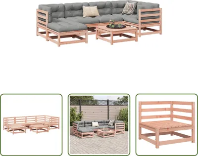 Produktbild von The Living Store 7-tlg. Garten-Sofagarnitur Massivholz Douglasie