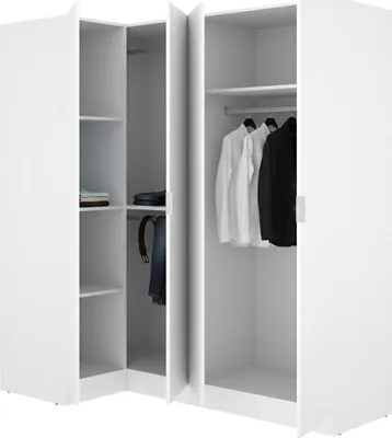 Produktbild von Woodbury - Großer Kleiderschrank, 91x184h cm Weiß, Modular
