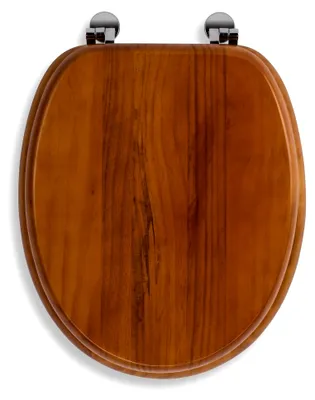 Produktbild von Toilettensitz aus massivem Holz, antike Pinie