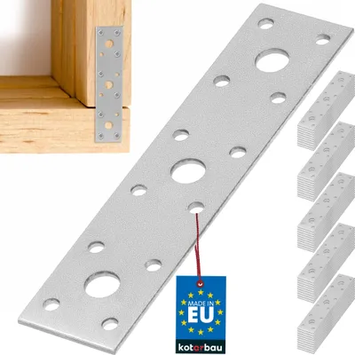 Obrázek produktu pro KOTARBAU® Perforovaný plechový pozinkovaný ocelový plochý spojovací materiál 145X40 MM Sada 50 ks.