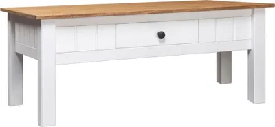 Obrázek produktu pro Konferenční stolek bílý 100x60x45 cm masivní borovice Panama