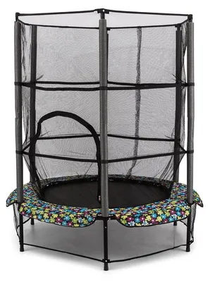 Produktbild von Klarfit Kinder Trampolin Indoor/Outdoor, Kleines Trampolin für Kinder ab 3 Jahre, Kindertrampolin Rutschfest, Kleinkind Trampolin mit Randabdeckung & Sicherheitsnetz, Trampolin Klein, ab 3-6 Jahre