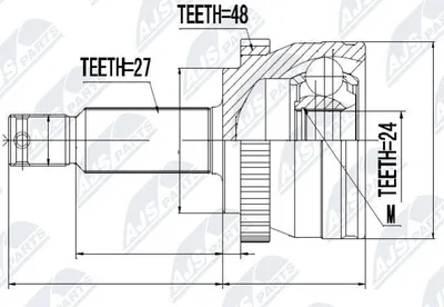 Produktbild von NTY Gelenksatz Antriebswelle Vorne Links Vorne Rechts für HYUNDAI TUCSON (JM) NPZ-HY-515