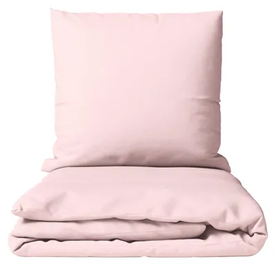 Produktbild von Mikrofaser Bettwäsche Set 135x200 cm Rosa Einfarbig mit Reißverschluss