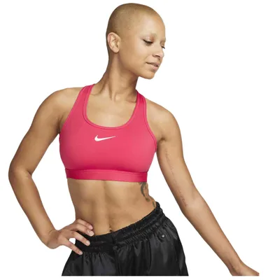 Produktbild von Nike Dri-Fit Swoosh Sport-BH, pink, L, Damen
