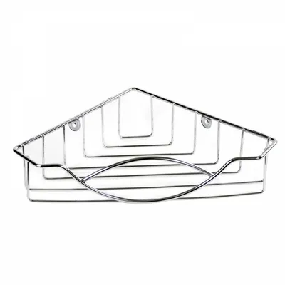Obrázok produktu pre Kúpeľňová rohová polica chróm 31x20x6cm AWD0223