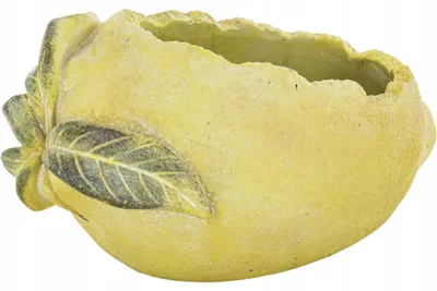 Image de Artpol Cache-pot Béton Citron Décoratif 12,5 x 13 x 23 cm