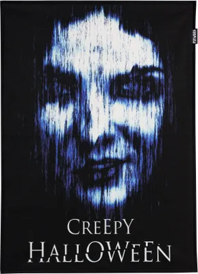Produktbild von PSYWORK Schwarzlicht Stoffposter Neon "Creepy Halloween", 0,5x0,7m