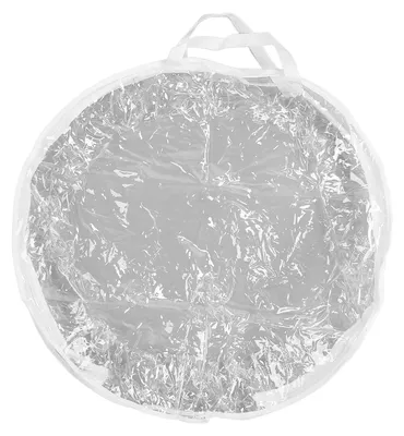 Obrázok produktu pre Veniec skladovacie vrecko 60x20cm hrubé PVC vystužené rukoväte dvojité zipsy transparentné jasné veniec skladovanie kontajner