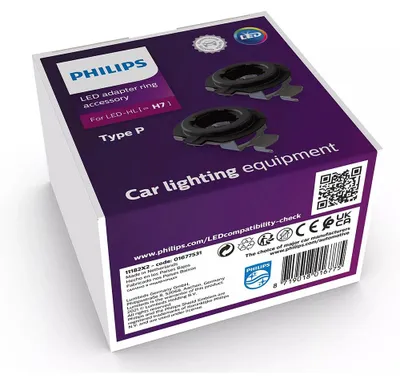 Productafbeelding van Adapterringen, type P, voor Ultinon H7 LED lampen, 2 stuks, origineel Philips