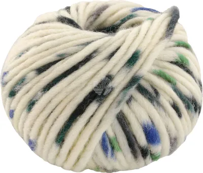 Produktbild von Lana Grossa - Feltro Macchiato 0543 rohweiß blau grün petrol waldgrün grau