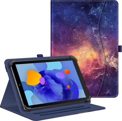 Produktbild von Fintie Tablet Universal Hülle für 9 10 10,1 Zoll - Multi-Winkel Folio Schutzhülle mit Dokumentschlitze für TECLAST, Blackview, Keenlove, Veidoo, Jumper, CHUWI und mehr 9-10.9" Tablets, Galaxie