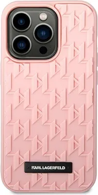 Zdjęcie produktu dla Etui Karla Lagerfelda KLHCP14LRUPKLPP do iPhone'a 14 Pro 6.1", Twardy Różowy Różowy Monogram 3D
