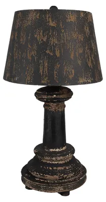 Obrázek produktu pro Stolní lampa Clayre & Eef Ø 35x64 hnědá černé dřevo