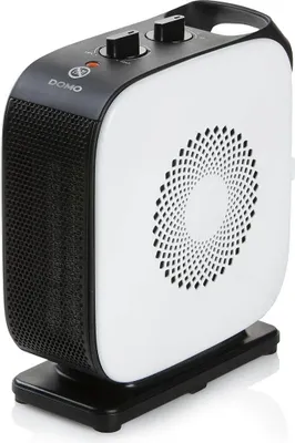 Zdjęcie produktu dla Domo DO7348H, Wentylator elektryczny ogrzewacza pomieszczeń, Ceramika, Wewnętrzna, Sufit, Biurko, Podłoga, Stół, Czarny, Biały, obrotowy
