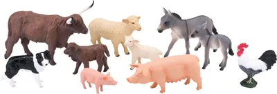 Immagine prodotto di Set gioco animali della fattoria Mojo - figure di animali 10 pezzi per bambini
