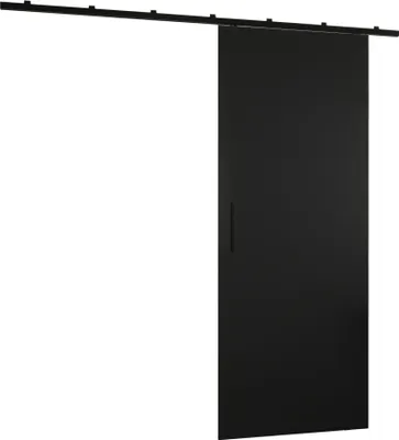 Produktbild von MIRJAN24 Schwebetür Zonda 70 I, Stilvoll Zimmertür, Aluminium-Gleitschienen, Tür universell Links / Rechts (Farbe: Schwarz)