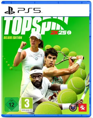 Produktbild von Take-Two Interactive Top Spin Deluxe Edition 2K25, PlayStation 5, Multiplayer-Modus, E (Jeder), Physische Medien