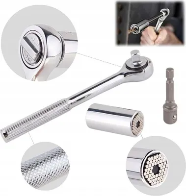 Image de Embout universel 7-19 mm, clé à ergot 3/8", cliquet Falon-Tech