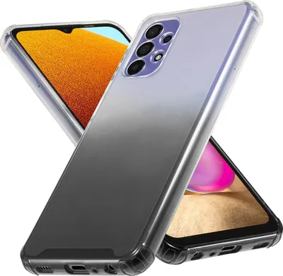 Produktbild von Conie Farbverlauf Schutzhülle für Samsung Galaxy A13 4G Silikon Case Kamera Schutz Cover Hülle in Schwarz matt