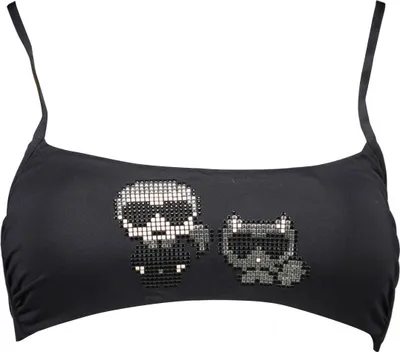 Produktbild von Karl Lagerfeld Beachwear Damen Schwarz KL21WTP10_D60B399_NEROONLYON : Größe - XS Größe: XS