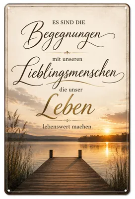 Produktbild von Blechschild 20x30cm Lieblingsmenschen machen das Leben schöner Spruch Metallschild Wanddeko Geschenkidee Familie AstraDesign