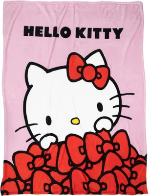 Obrázek produktu pro Flanelová deka Hello Kitty pro děti a dospělé 130 x 160 cm