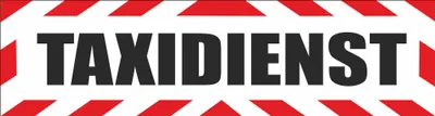 Produktbild von INDIGOS UG - Magnetschild "Taxidienst" mit Rahmen 30 x 8 cm - Magnetfolie für Auto / LKW / Truck / Baustelle / Firma