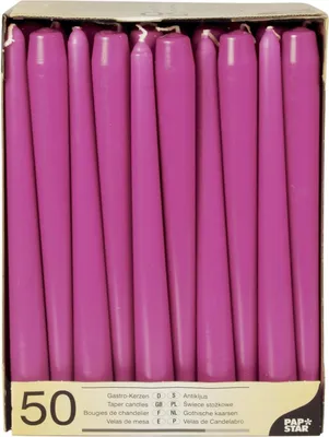 Immagine prodotto di PAPSTAR 81765 50 PAPSTAR Kerzen fuchsia
