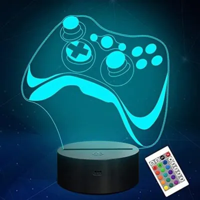 Image de Lampe 3D pour chambre d'enfant, 16 couleurs, télécommande