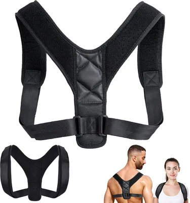 Produktbild von Rücken Geradehalter, Korrektur Gurt für Rücken, Rückenstütze für Aufrechte Körperhaltung, Schultergurt für den Rücken, Posture Corrector für Kyphose, Schmerzlinderung im Nacken und in der Schulter