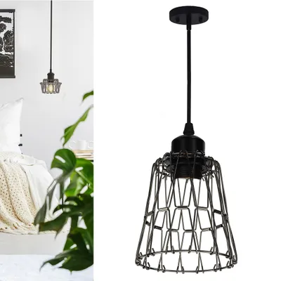 Immagine prodotto di Lampada a sospensione lampada a sospensione vintage nera, lampada a sospensione retrò sala da pranzo lampada a sospensione, lampada per soggiorno, lampada da cucina per soggiorno camera da letto