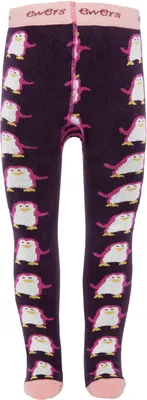 Produktbild von Ewers Mädchen Thermo / Plüsch Strumpfhose Gr. 68 mit Pinguin Motiv