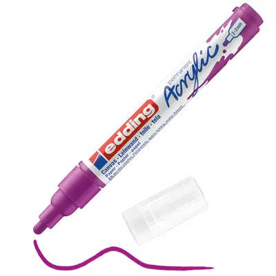 Produktbild von Edding 5100 Acrylmarker Medium, Violett, Beere, Medium, 2 mm, 3 mm, Tinte auf Wasserbasis