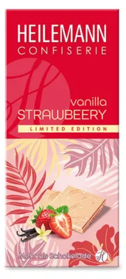 Produktbild von Heilemann Sommer-Schokolade Vanilla STRAWBERRY, 80g