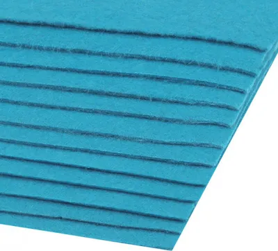 Produktbild von Bastelfilz 1 Bogen 20x30cm, 1,5-2mm stark, 300g/m² feste Qualität, 20 Farben, Farbe:türkis