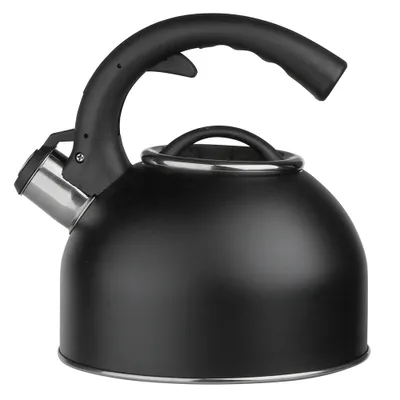 Produktbild von Wasserkessel Induktion Flötenkessel Edelstahl Teekessel Schwarz MARTIN 2,7 l