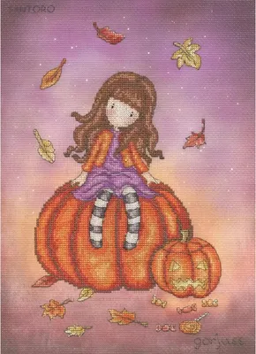 Produktbild von Bothy Threads Kreuzstich Stickpackung "Kürbisstange", Zählmuster, XG50, 22x30,5cm