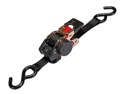 Produktbild von Toolland Automatik-Spanngurt mit Ratsche, zweiteilig, 2 S-Haken, selbstaufrollend, für kleinere