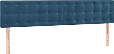 Produktbild von vidaXL Kopfteile Dunkelblau 160x5x78/88 cm Samt