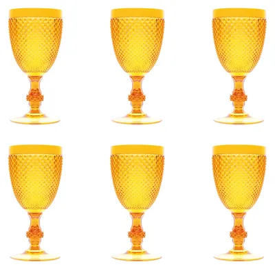 Produktbild von Excelsa set von 6 gläser Diamond kunststoff 39 cl gelb
