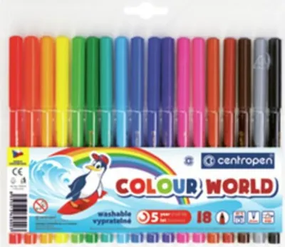 Zdjęcie produktu dla Popisovač Centropen 7550, vypratelný, sada, 18 ks