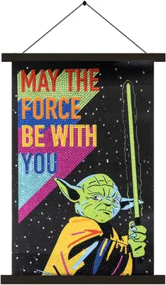 Produktbild von Craft Buddy Yoda Mini Crystal Art Scroll Kit 20x30cm Bastelset