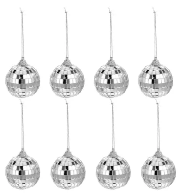 Image de 8 boules de discothèque - Ensemble de boules brillantes pour la décoration de fêtes