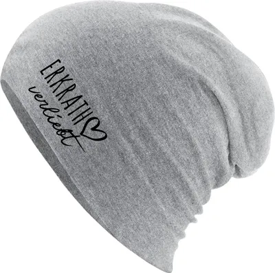 Produktbild von Huuraa Beanie Erkrath verliebt Heather Grey One Size Baumwolle und Elasthan Mütze Geschenkidee
