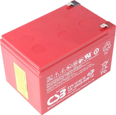 Produktbild von CSB-EVH12150X3 12 Volt AGM Bleiakku 15Ah, 151x98x101,8mm Faston 6,3mm Zyklenfest + Standby