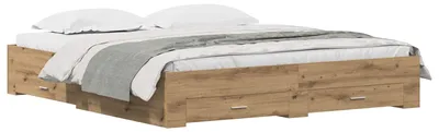 Obrázek produktu pro vidaXL Artisan dubový rám postele 180 x 200 cm materiál na bázi dřeva
