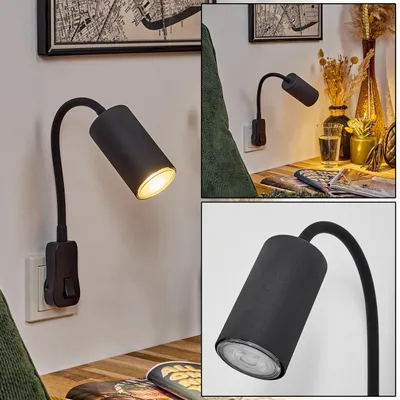 Produktbild von Gambellara »Gambellara« moderne Wandlampe aus Metall in Schwarz