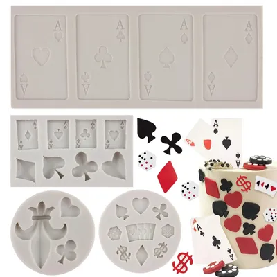 Produktbild von Set von 4 Silikonformen für Tortendekoration